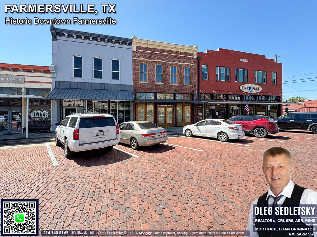 Historic Downtown in Farmersville, Texas, is officially recognized as the Farmersville Commercial Historic District