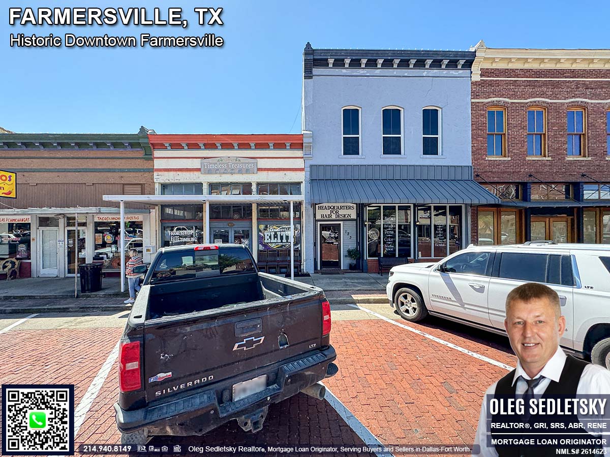 Historic Downtown in Farmersville, Texas, is officially recognized as the Farmersville Commercial Historic District