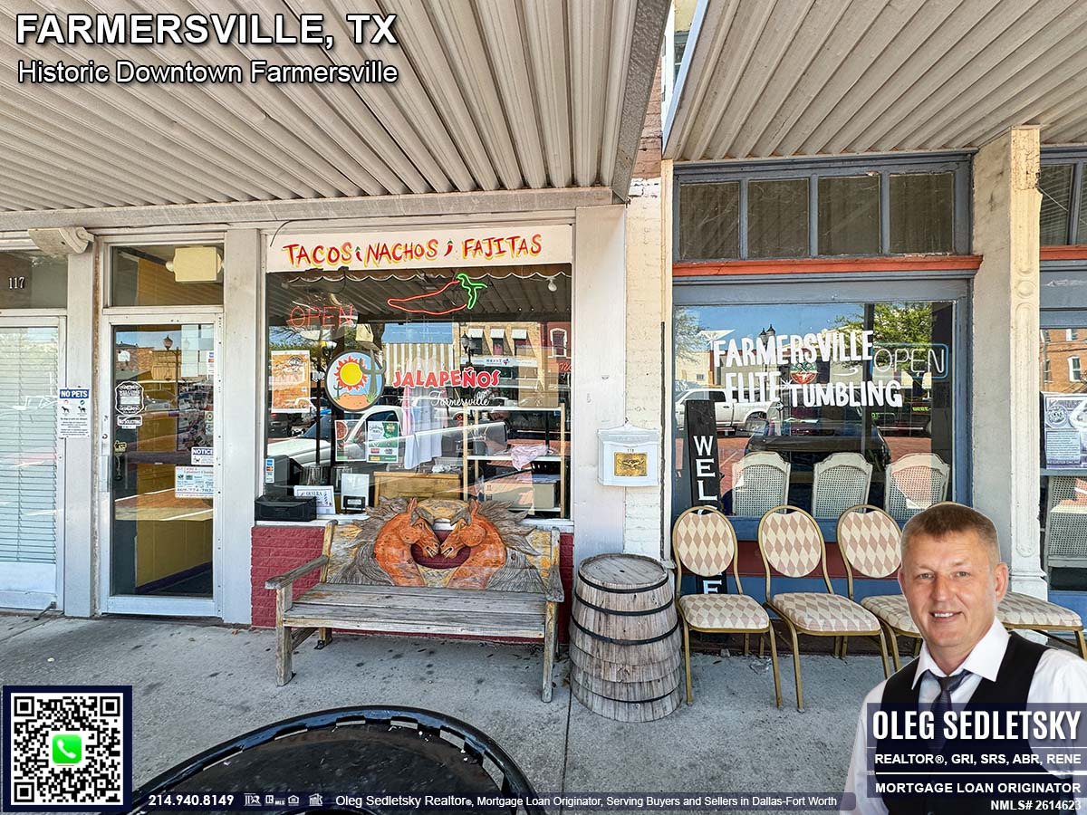Historic Downtown in Farmersville, Texas, is officially recognized as the Farmersville Commercial Historic District