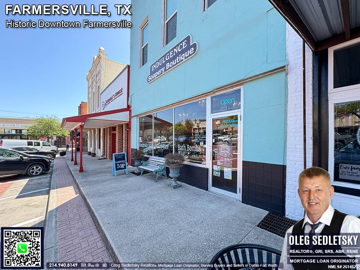 Historic Downtown in Farmersville, Texas, is officially recognized as the Farmersville Commercial Historic District