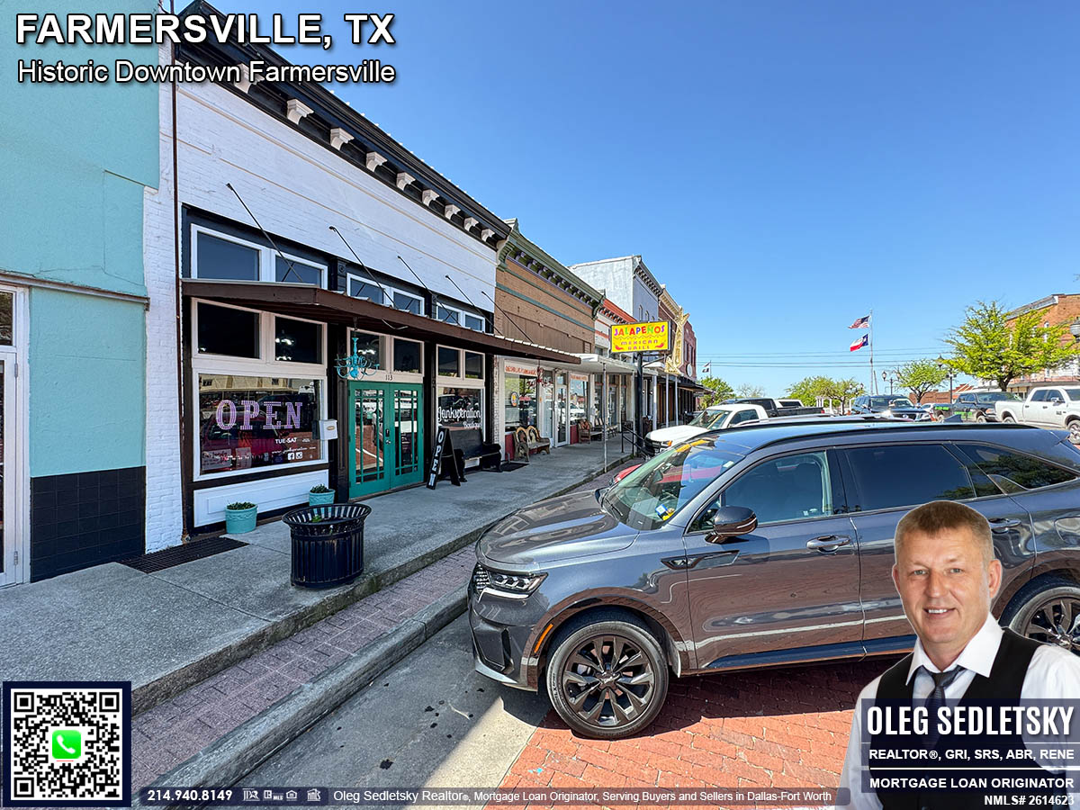 Historic Downtown in Farmersville, Texas, is officially recognized as the Farmersville Commercial Historic District