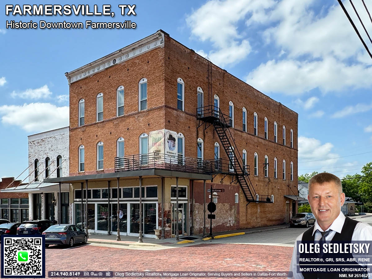 Historic Downtown in Farmersville, Texas, is officially recognized as the Farmersville Commercial Historic District