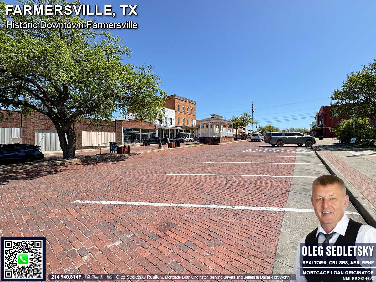 Historic Downtown in Farmersville, Texas, is officially recognized as the Farmersville Commercial Historic District