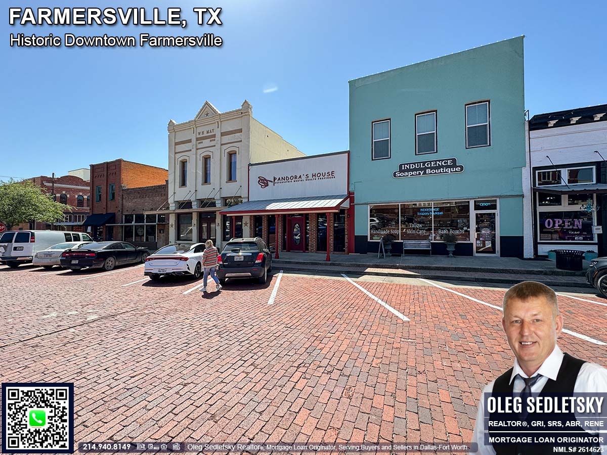 Historic Downtown in Farmersville, Texas, is officially recognized as the Farmersville Commercial Historic District