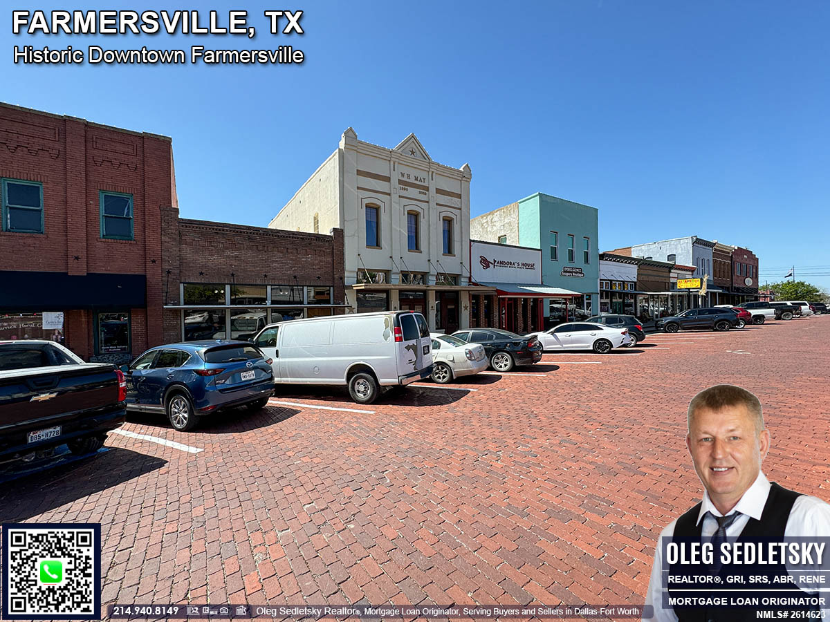 Historic Downtown in Farmersville, Texas, is officially recognized as the Farmersville Commercial Historic District