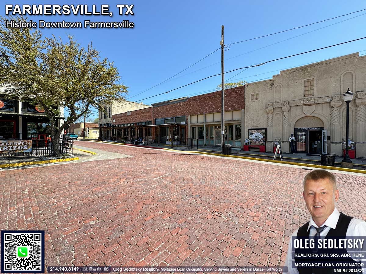 Historic Downtown in Farmersville, Texas, is officially recognized as the Farmersville Commercial Historic District