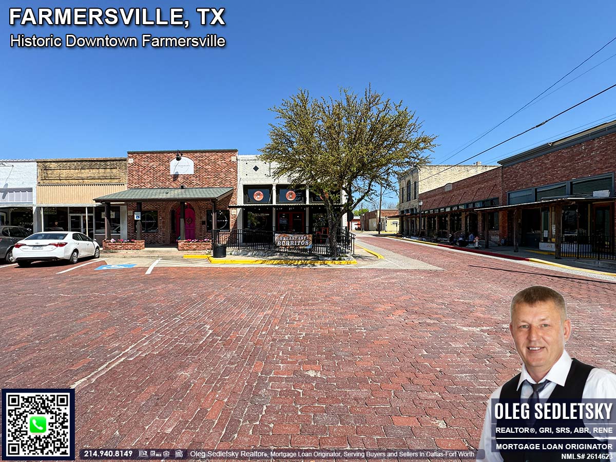 Historic Downtown in Farmersville, Texas, is officially recognized as the Farmersville Commercial Historic District