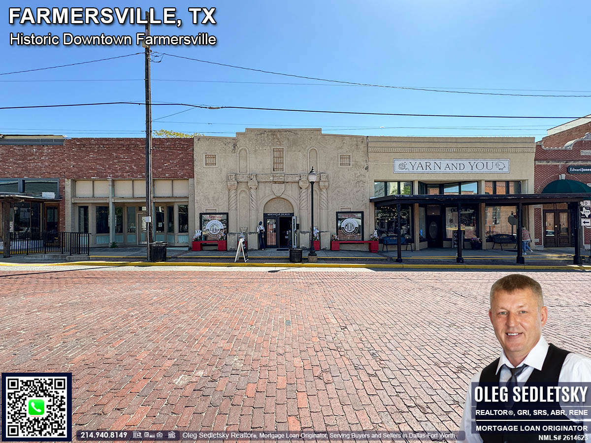 Historic Downtown in Farmersville, Texas, is officially recognized as the Farmersville Commercial Historic District