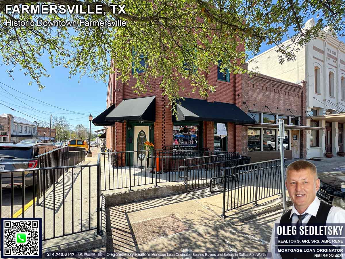 Historic Downtown in Farmersville, Texas, is officially recognized as the Farmersville Commercial Historic District