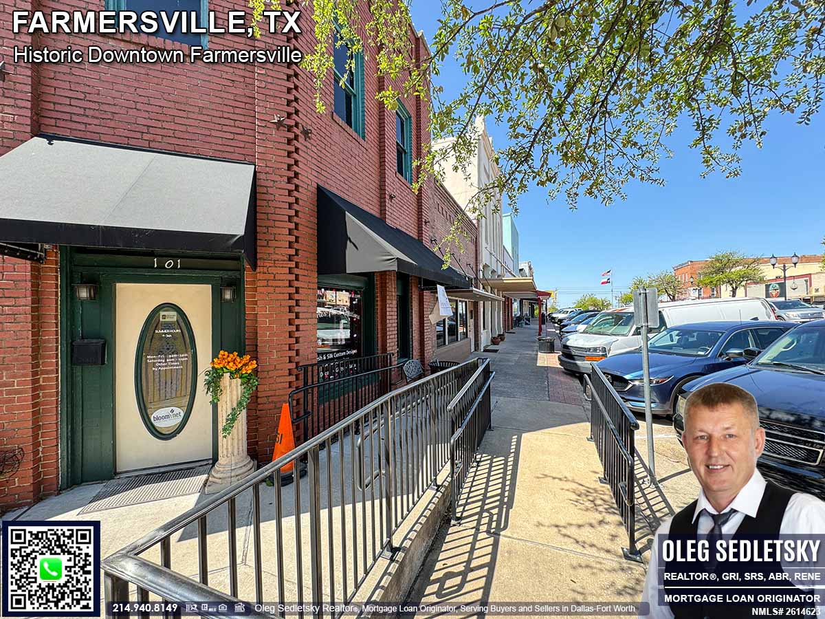 Historic Downtown in Farmersville, Texas, is officially recognized as the Farmersville Commercial Historic District