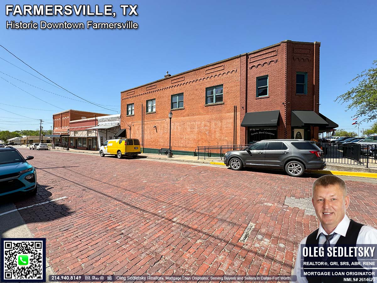 Historic Downtown in Farmersville, Texas, is officially recognized as the Farmersville Commercial Historic District