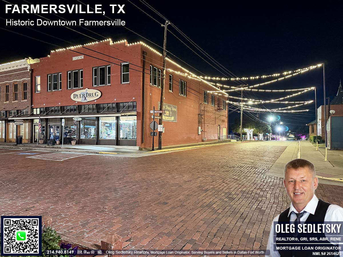 Historic Downtown in Farmersville, Texas, is officially recognized as the Farmersville Commercial Historic District