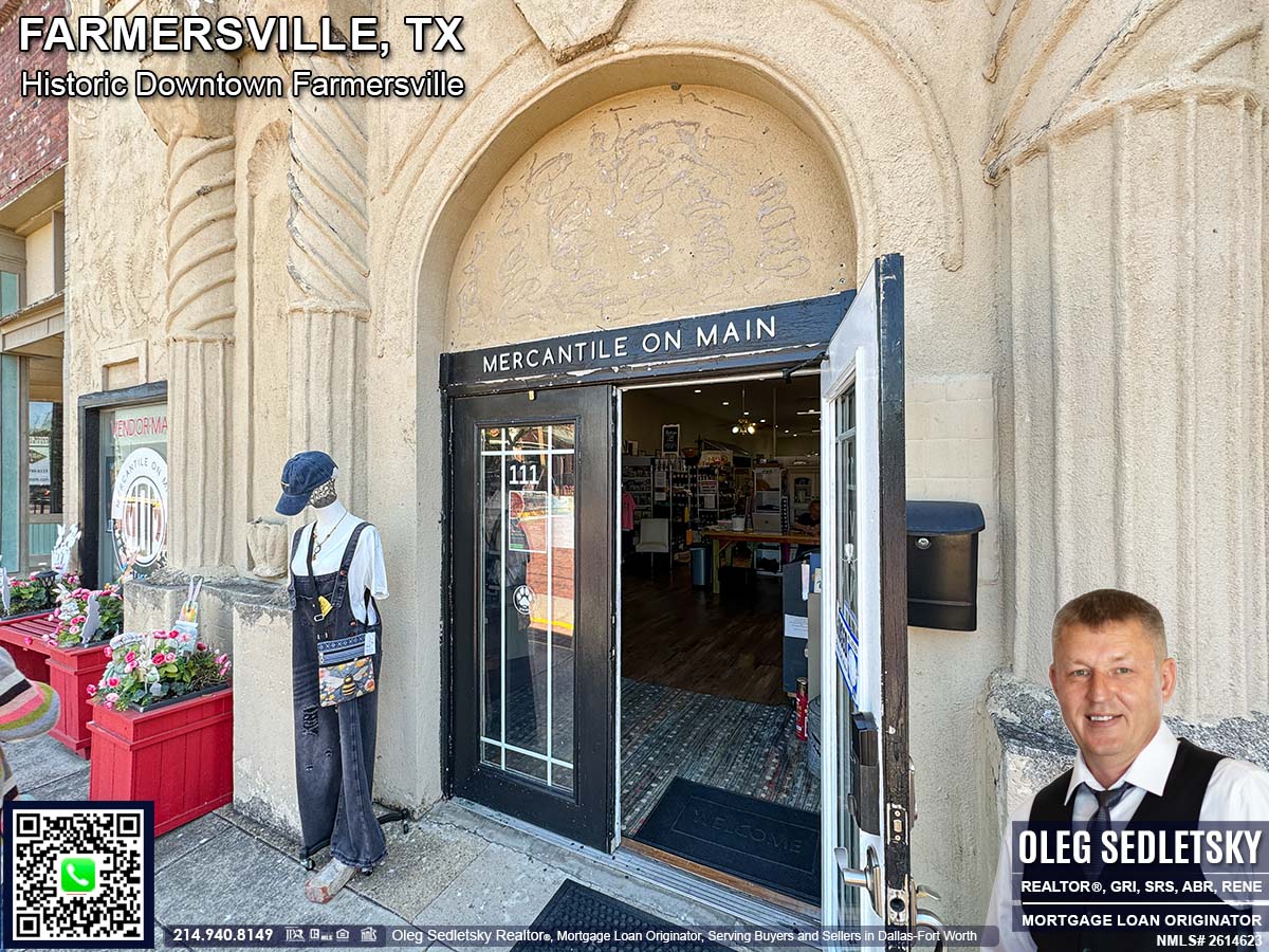 Historic Downtown in Farmersville, Texas, is officially recognized as the Farmersville Commercial Historic District