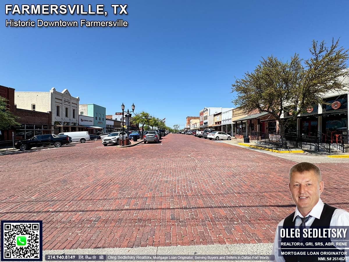 Historic Downtown in Farmersville, Texas, is officially recognized as the Farmersville Commercial Historic District