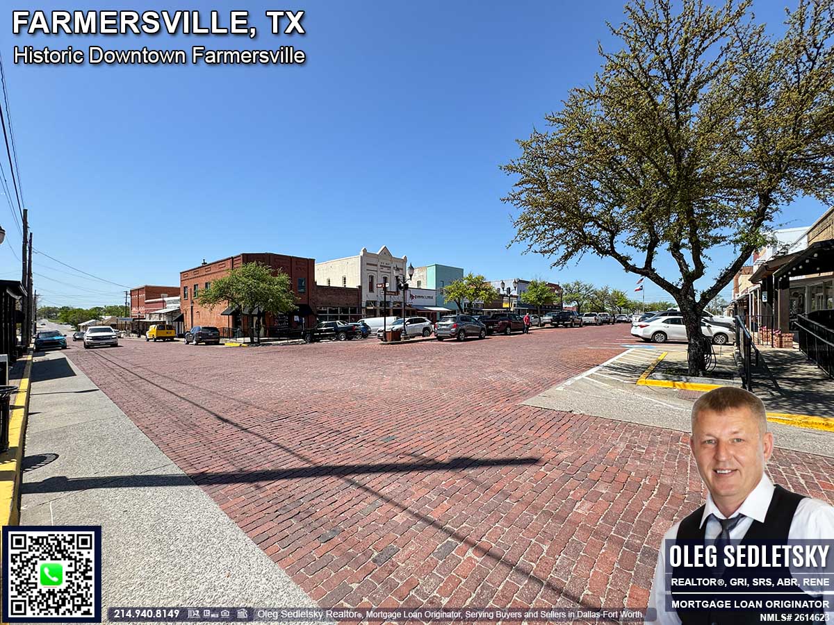 Historic Downtown in Farmersville, Texas, is officially recognized as the Farmersville Commercial Historic District