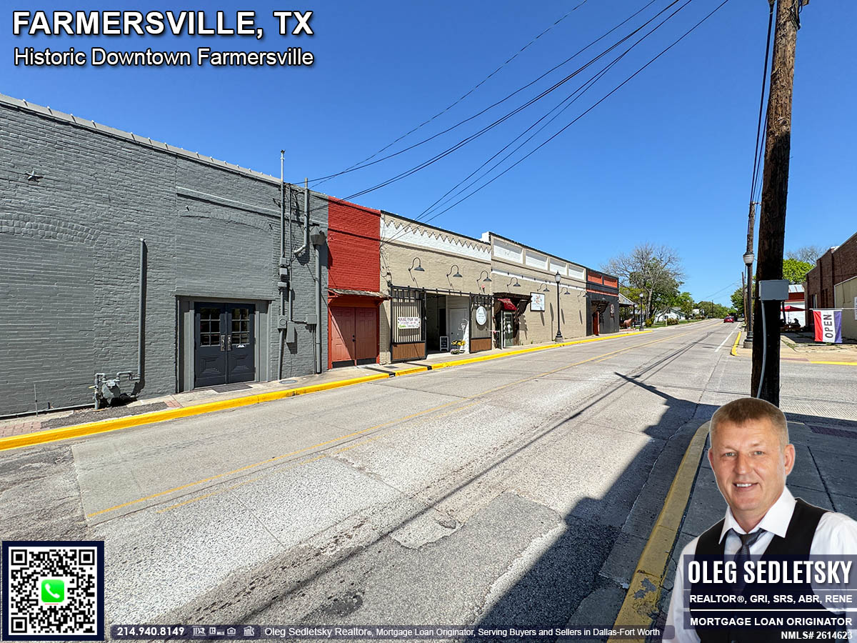 Historic Downtown in Farmersville, Texas, is officially recognized as the Farmersville Commercial Historic District