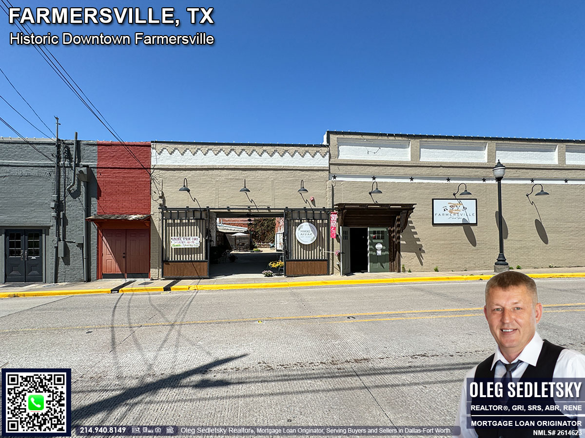 Historic Downtown in Farmersville, Texas, is officially recognized as the Farmersville Commercial Historic District