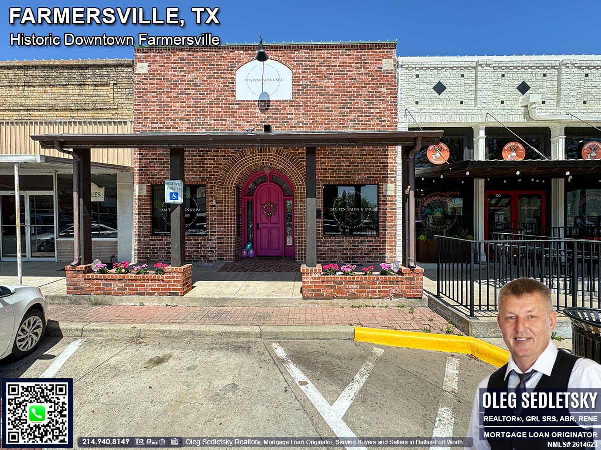 Historic Downtown in Farmersville, Texas, is officially recognized as the Farmersville Commercial Historic District