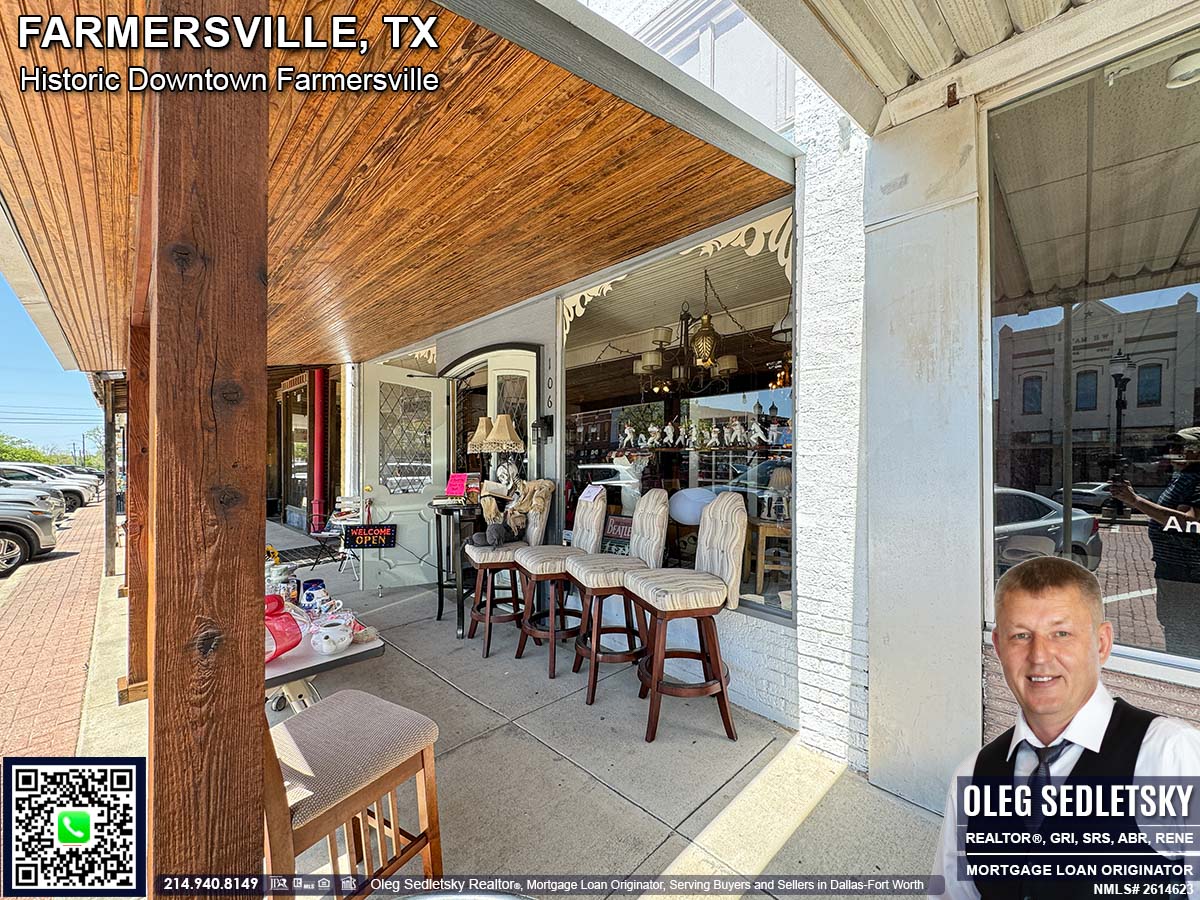 Historic Downtown in Farmersville, Texas, is officially recognized as the Farmersville Commercial Historic District