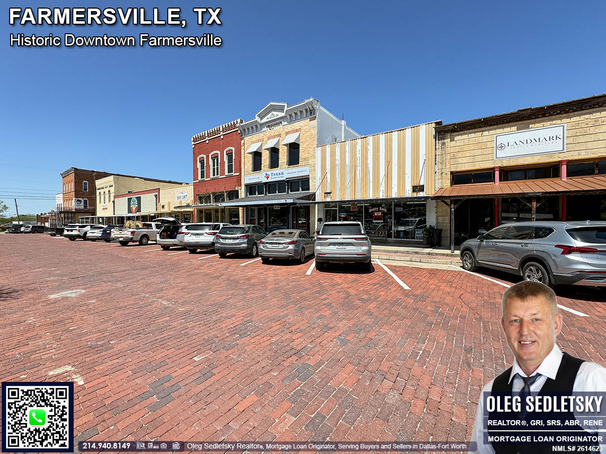 Historic Downtown in Farmersville, Texas, is officially recognized as the Farmersville Commercial Historic District