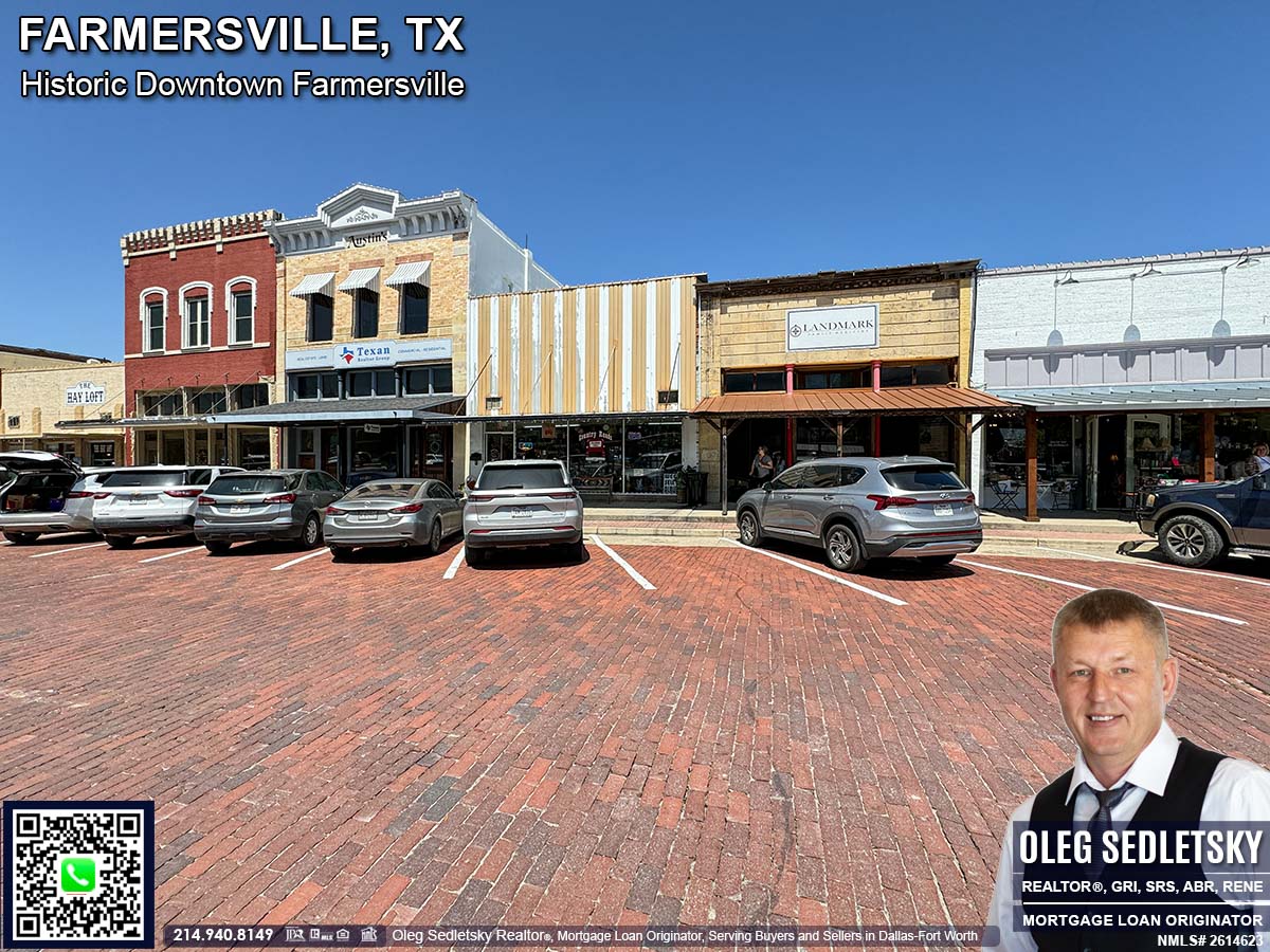 Historic Downtown in Farmersville, Texas, is officially recognized as the Farmersville Commercial Historic District