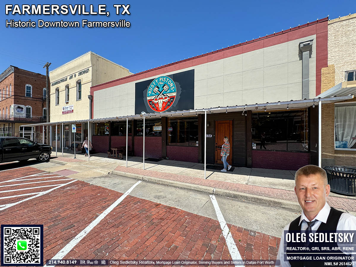 Historic Downtown in Farmersville, Texas, is officially recognized as the Farmersville Commercial Historic District