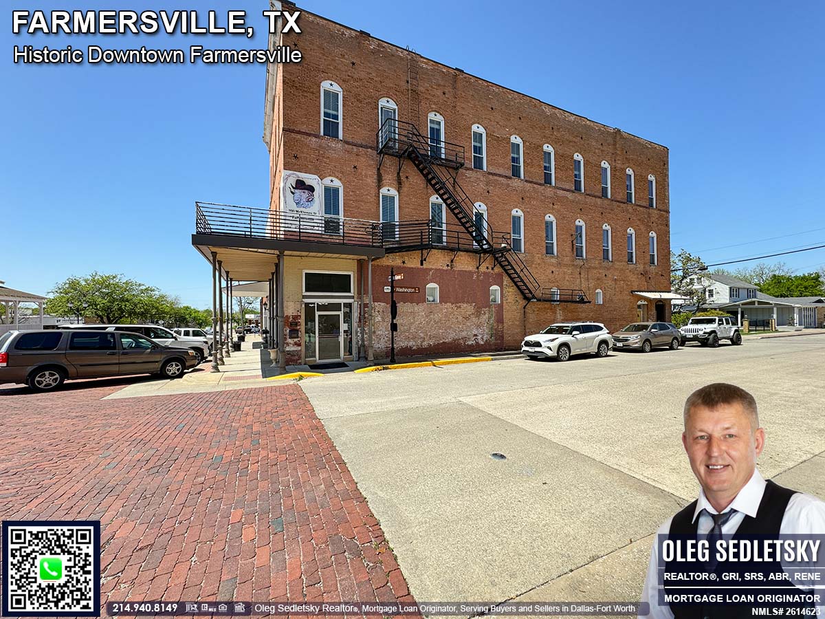 Historic Downtown in Farmersville, Texas, is officially recognized as the Farmersville Commercial Historic District