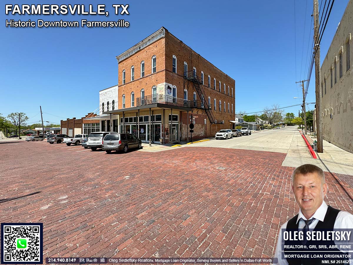 Historic Downtown in Farmersville, Texas, is officially recognized as the Farmersville Commercial Historic District