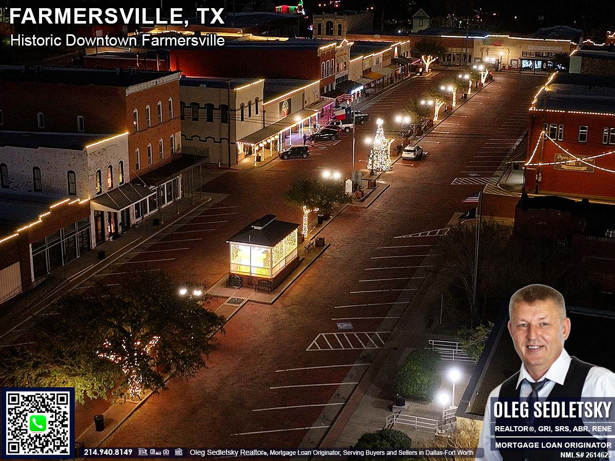 Historic Downtown in Farmersville, Texas, is officially recognized as the Farmersville Commercial Historic District