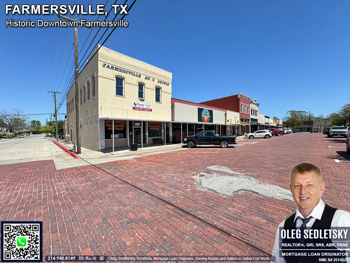 Historic Downtown in Farmersville, Texas, is officially recognized as the Farmersville Commercial Historic District