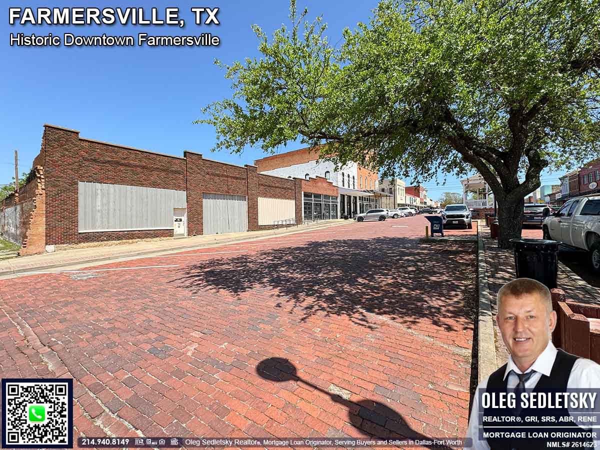 Historic Downtown in Farmersville, Texas, is officially recognized as the Farmersville Commercial Historic District