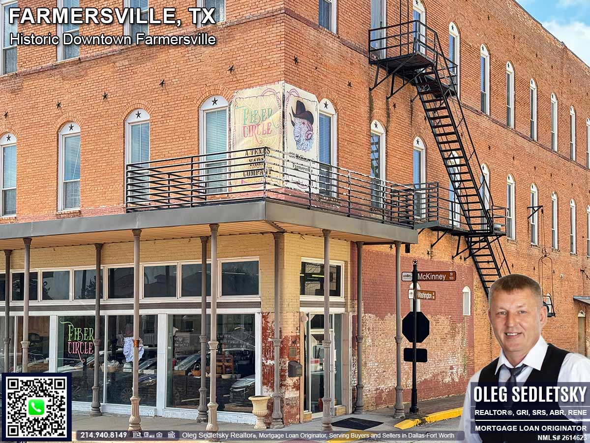 Historic Downtown in Farmersville, Texas, is officially recognized as the Farmersville Commercial Historic District