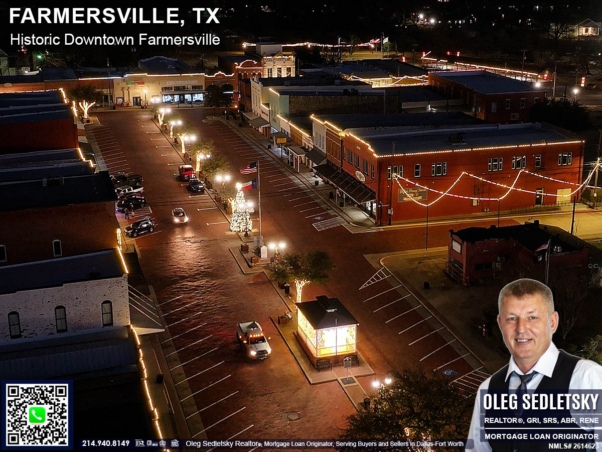 Historic Downtown in Farmersville, Texas, is officially recognized as the Farmersville Commercial Historic District