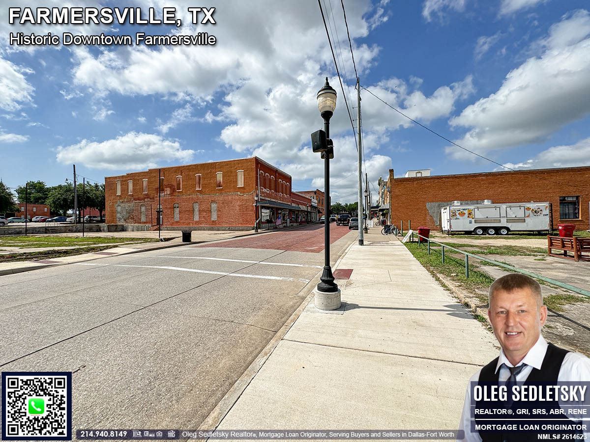 Historic Downtown in Farmersville, Texas, is officially recognized as the Farmersville Commercial Historic District