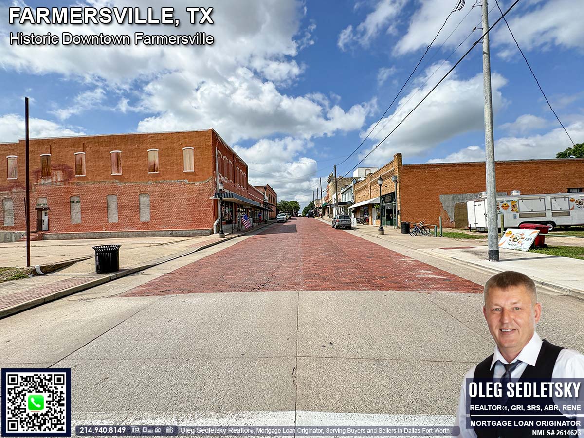 Historic Downtown in Farmersville, Texas, is officially recognized as the Farmersville Commercial Historic District
