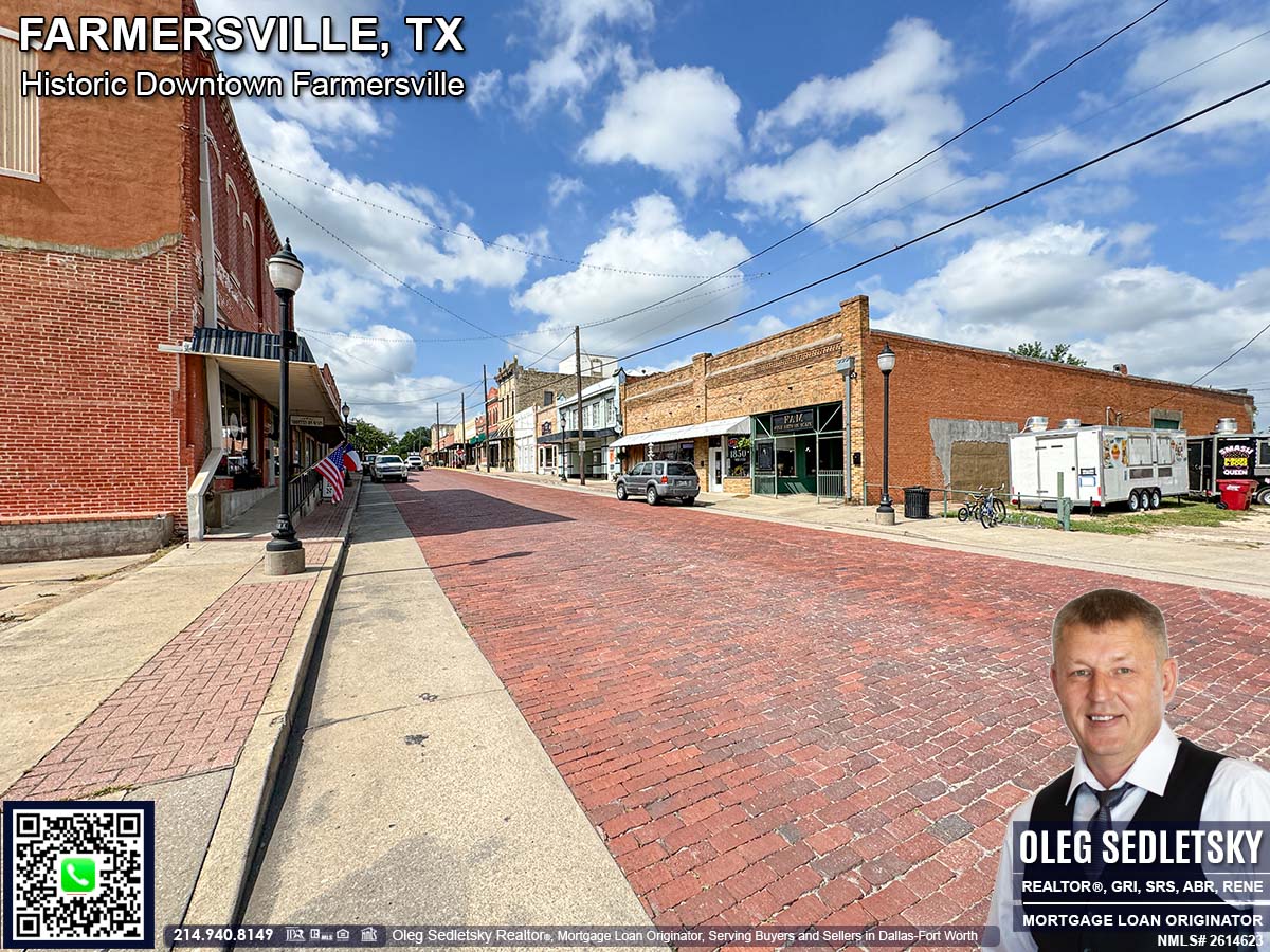 Historic Downtown in Farmersville, Texas, is officially recognized as the Farmersville Commercial Historic District