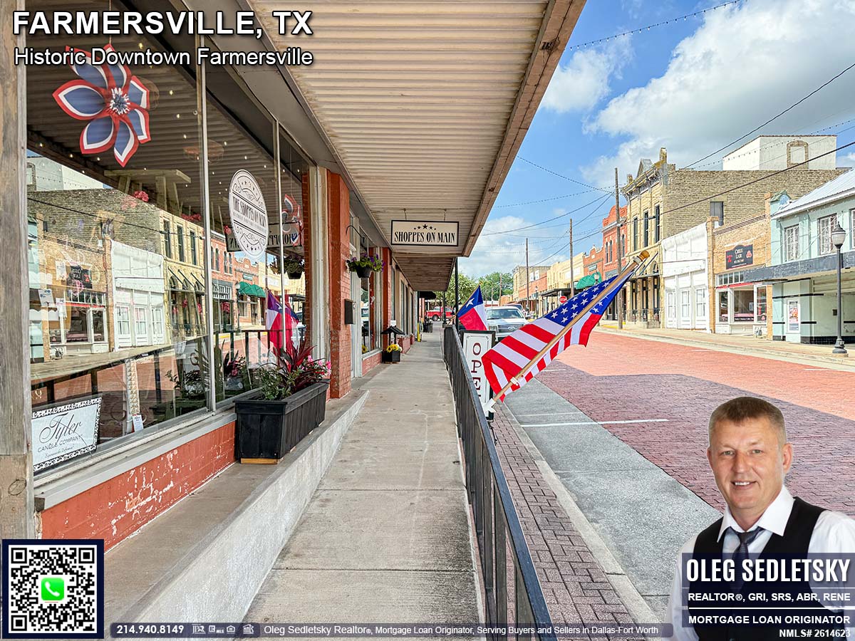 Historic Downtown in Farmersville, Texas, is officially recognized as the Farmersville Commercial Historic District