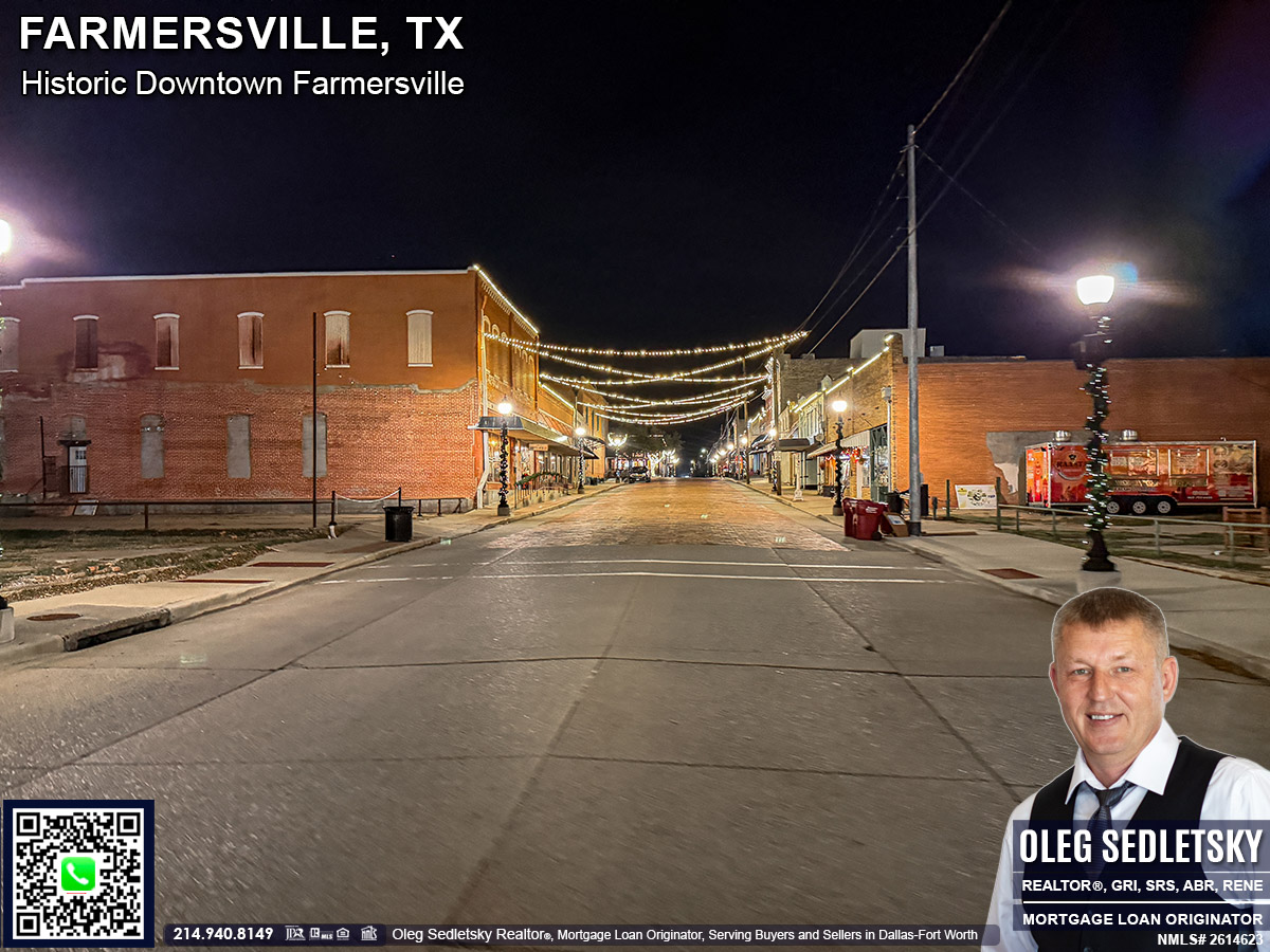 Historic Downtown in Farmersville, Texas, is officially recognized as the Farmersville Commercial Historic District