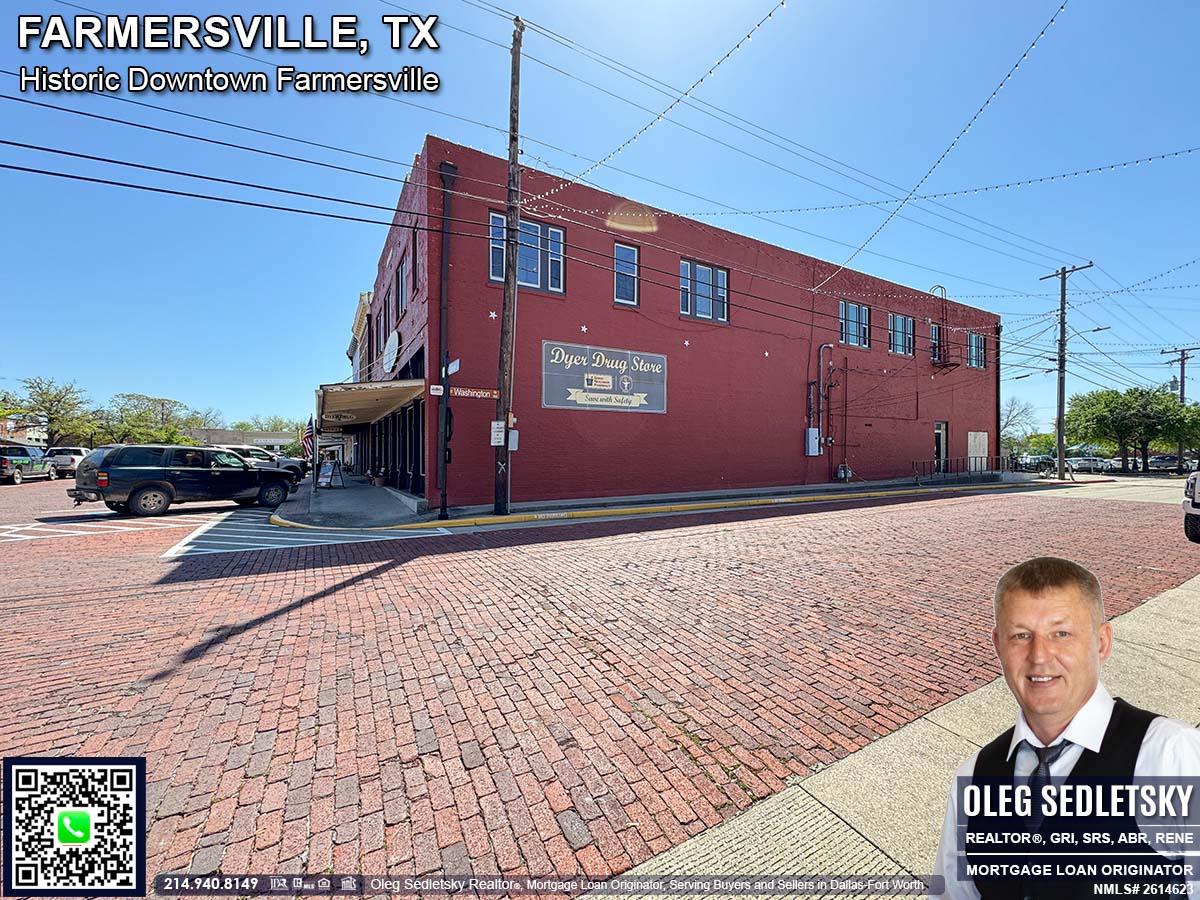 Historic Downtown in Farmersville, Texas, is officially recognized as the Farmersville Commercial Historic District