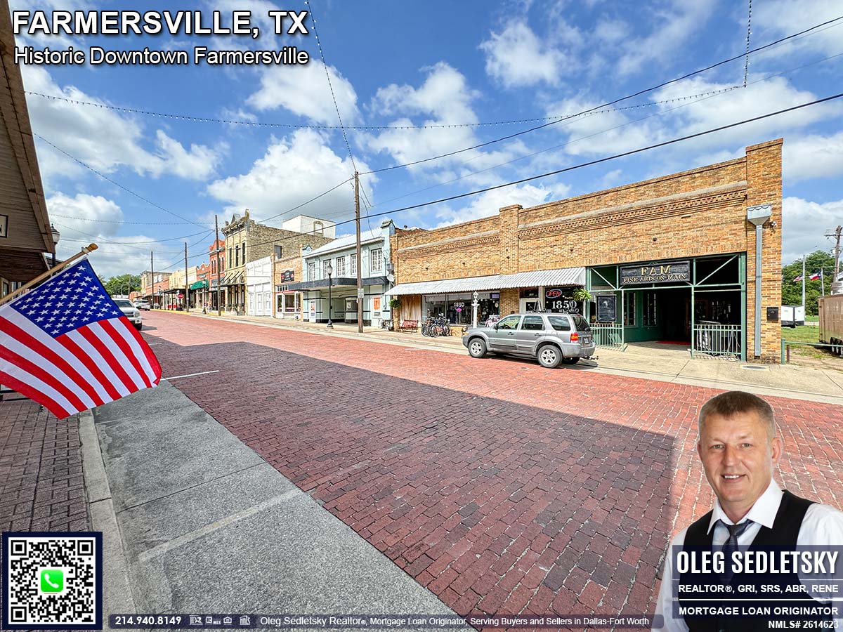 Historic Downtown in Farmersville, Texas, is officially recognized as the Farmersville Commercial Historic District