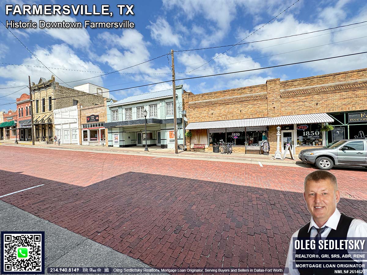 Historic Downtown in Farmersville, Texas, is officially recognized as the Farmersville Commercial Historic District