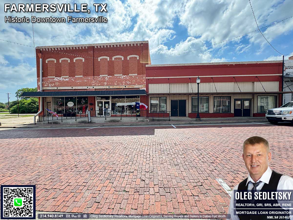 Historic Downtown in Farmersville, Texas, is officially recognized as the Farmersville Commercial Historic District