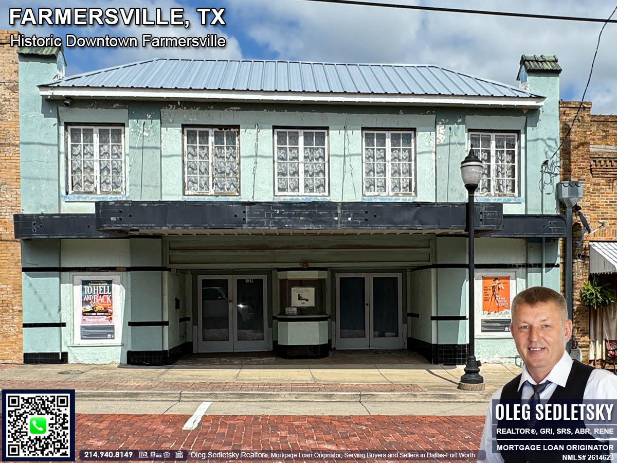 Historic Downtown in Farmersville, Texas, is officially recognized as the Farmersville Commercial Historic District