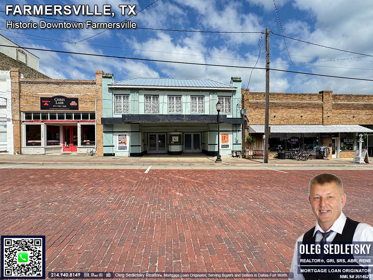 Historic Downtown in Farmersville, Texas, is officially recognized as the Farmersville Commercial Historic District