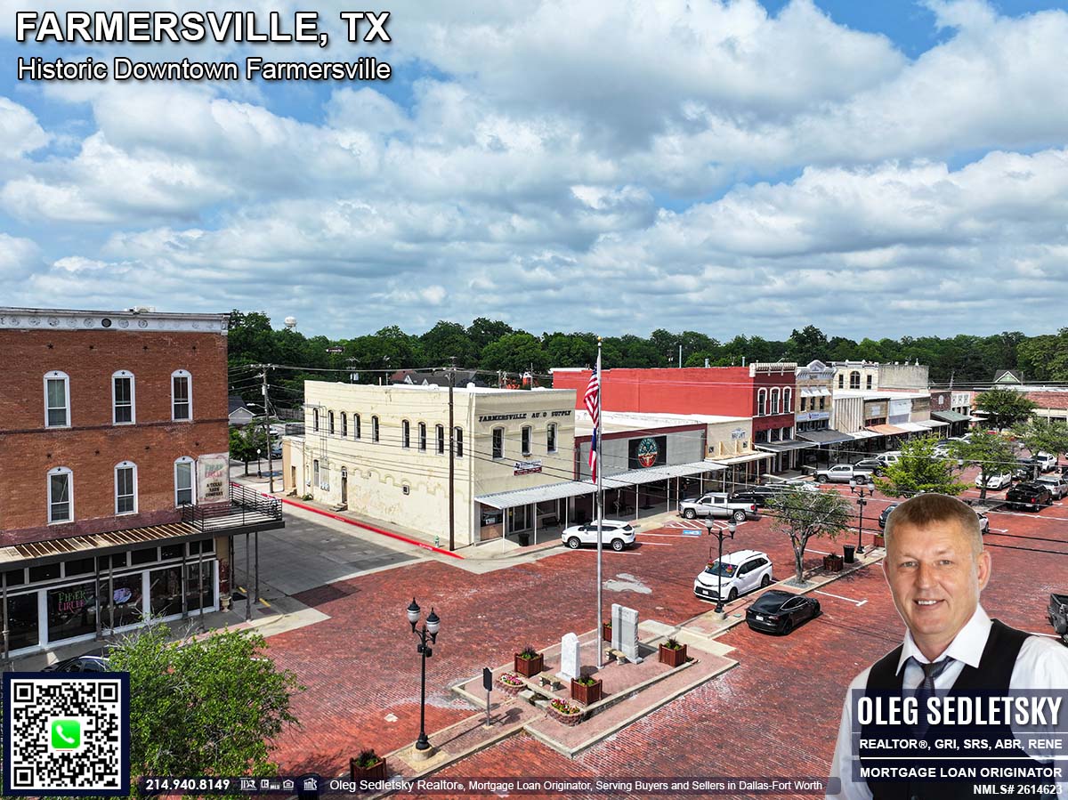 Historic Downtown in Farmersville, Texas, is officially recognized as the Farmersville Commercial Historic District