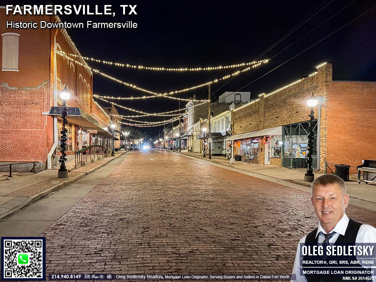 Historic Downtown in Farmersville, Texas, is officially recognized as the Farmersville Commercial Historic District