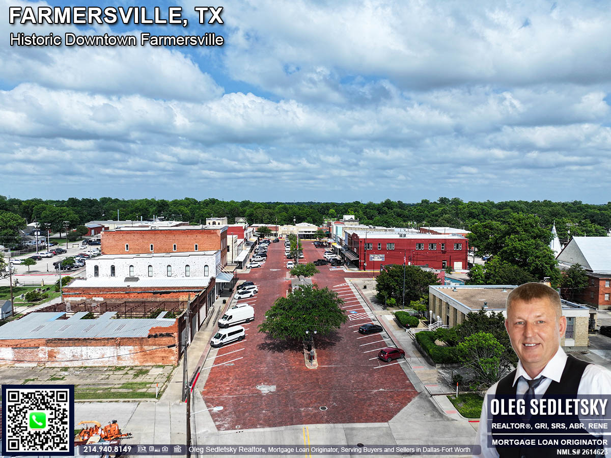 Historic Downtown in Farmersville, Texas, is officially recognized as the Farmersville Commercial Historic District