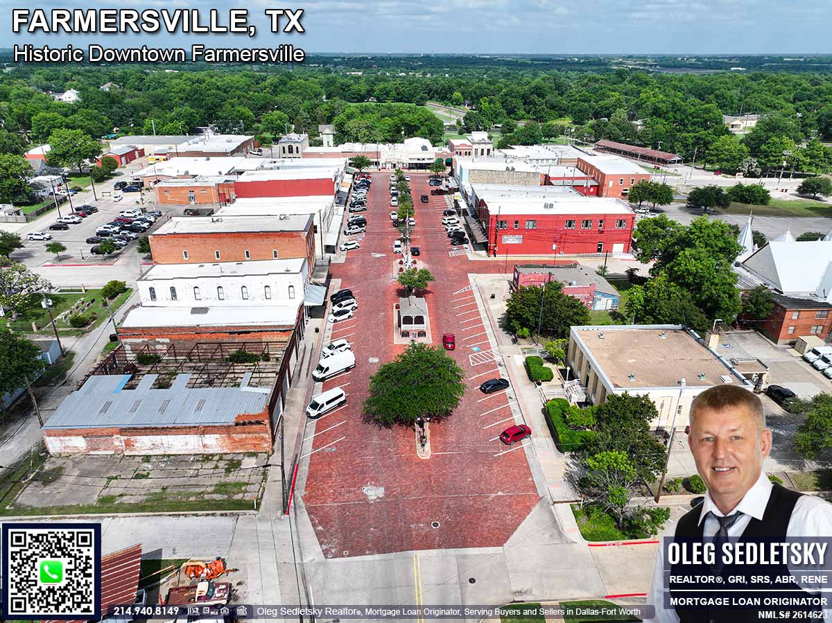 Historic Downtown in Farmersville, Texas, is officially recognized as the Farmersville Commercial Historic District