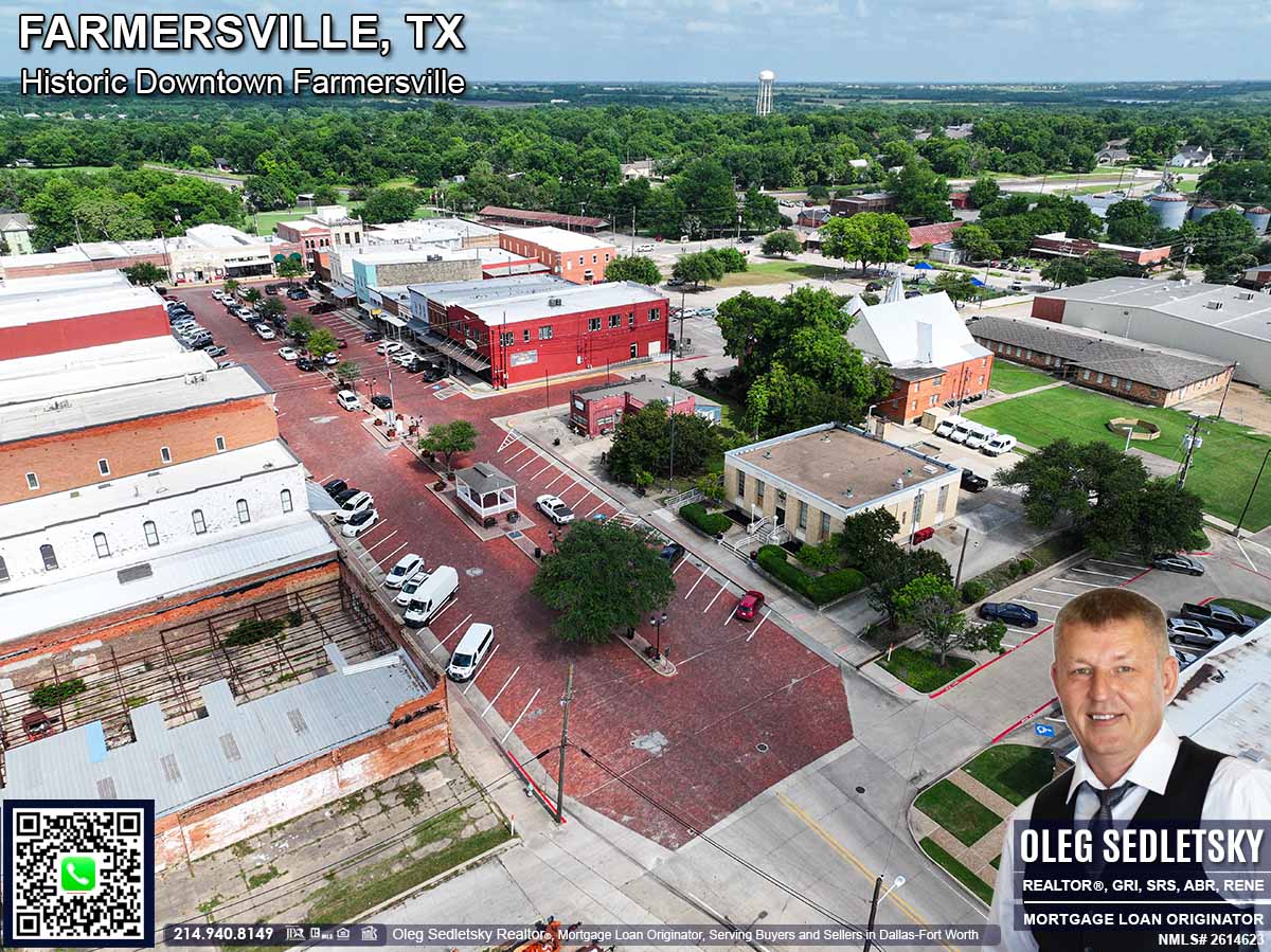 Historic Downtown in Farmersville, Texas, is officially recognized as the Farmersville Commercial Historic District