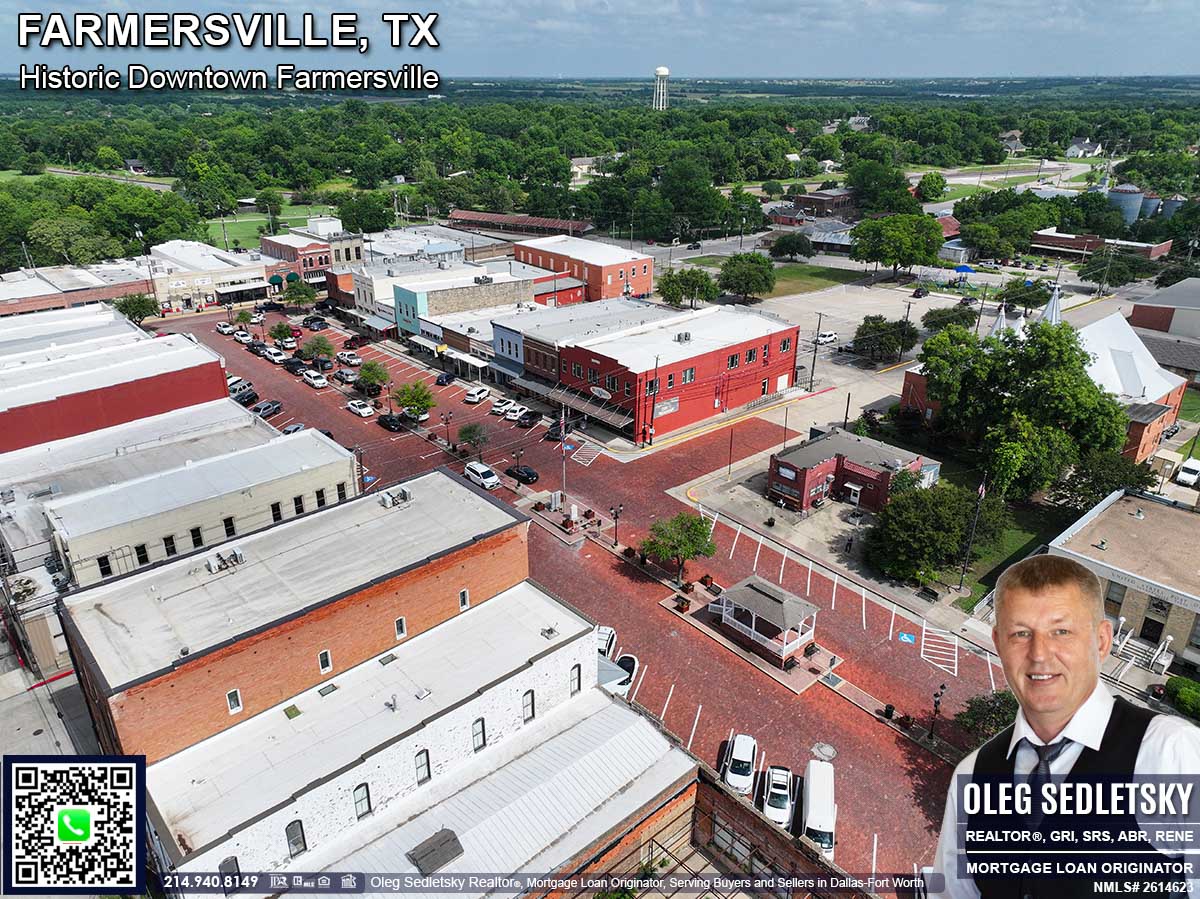 Historic Downtown in Farmersville, Texas, is officially recognized as the Farmersville Commercial Historic District